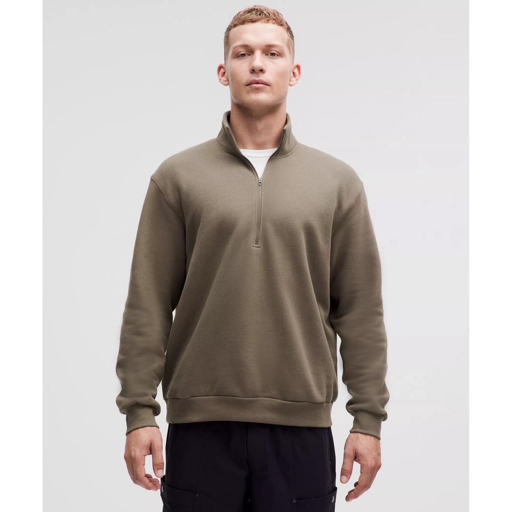 Lululemon Steady State Half Zip Sweatshirt French Terry Legacy Green Mens Large